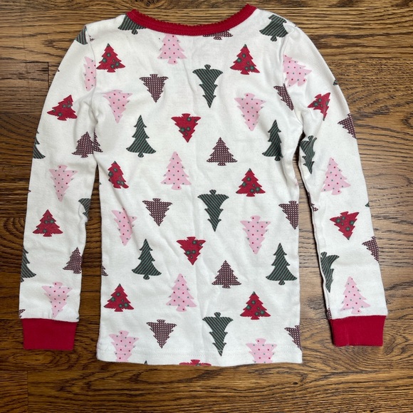 Jingles & Joy Girls Festive Christmas Tree Print Holiday Long Sleeve Pajamas 4 - Picture 7 of 13